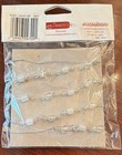 Sonnets Beaded Wire Strand  Clear white Round Glass Beads On Silver Wire