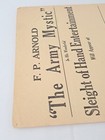 Magic Vintage Collectable F  P  Arnold  the Army Mystic  Sleight Of Hand