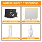 12 Pack Mini Chalkboard Signs For Food  4   x3    Small Reusable Chalk Black 