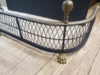 Vintage Brass And Metal  Fireplace Fender With Paw Feet 40 l
