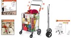 Extra-large Grocery Cart With Adjustable Handle - 90 Lb Capacity   Wheels