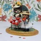Wee Forest Folk Meadow Muses  Mu-7 Cats With Poppies A La Monet
