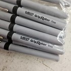 Bic Grip Stick Roller Ball Pen  Black Ink 7mm  Fine - 12 Count