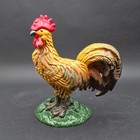 Enameled Cast Iron Rooster Door Stop Hand Painted Door Stay Country Kitchen 8 5 