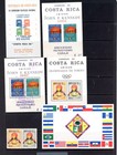 Costa Rica--11 Souvenir Sheets And 2 Stamps