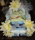 Baby Shower Bassinet Diaper Cake  Centerpiece  Baby Shower Gift  Baby Gift