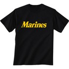 Classic  marines  Short Sleeve T-shirt In Black - Adult Small To 6x-large