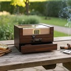 Cigar Humidor  Handcrafted Top 270   Spanish Cedar Cigar Box With Easy 