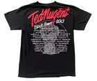 Vintage 2013 Ted Nugent Black Power Tour Concert Tee Shirt Black Size Medium