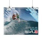 Quiksilver Surfing Poster   Vintage Surf Wall Art Print