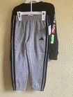 Adidas 2-piece Fleece Set Graphic Logo Sweatshirt   Jogger Pants 4t