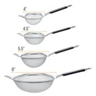 U s  Kitchen Supply Fine Mesh Stainless Steel Strainer Set Grip Handle 4 4 5 5 8