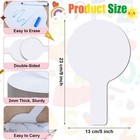 12 Pcs Dry Erase Answer Paddles Double Sided Mini Handheld White Board Sign