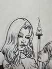 Eric Nelson Signed    red   s Bath    Sexy Mature Original Comic Art 11x17   