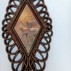 Vintage Set Of 4 Burwood Products Company 1350 Country Wall Plaques Made In Usa