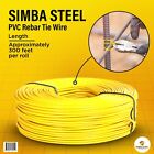 Rebar Tie Wire  16 Gage Pvc Yellow Coated  3 0 Lb Rolls 1 - 100 Qty Simba Steel
