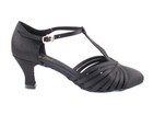 Women s Salsa Ballroom Tango Latin Leather Satin Dance Shoes 2 5  Very Fine 6829