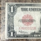 1923  1 United States Legal Tender Note Red Seal Serial A76005922b