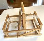 Vtg Tabletop Wood Weaving Hand Loom Folding Weaver Beginner Sweden