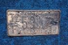 1958 Montezuma County Colorado Skier License Plate