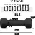 Weights Dumbbells 10 Colors Options Compatible With Set Of 2 Neoprene Dumbbells 