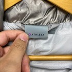 Athleta Puffer Vest Lightweight Goose Down Sleeveless Jacket Silver M