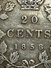 1858 Canada Silver 20 Cents Double 5