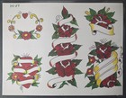 1979 Vintage  Traditional Sailor Barney Jr  Aka Howie The Hand Tattoo Flash Set 