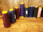 12 Vtg Serger Thread Lot Spools Cones In Assorted Colors Lot