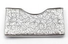 Antique Victorian Solid Silver Calling Card Case 1897 Scroll Engraved