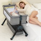 Elegant 3 In 1 Baby Bed Breathable Mesh Bassinet With Wheels For Modern Nursery