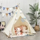 Kids Indian Canvas Teepee Play Tent Portable Playhouse Gift For Indoor Outdoor