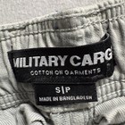 Cotton On Military Cargo Pants Mens Small Gray Elastic Waist Drawstring Utility