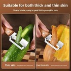 2 Pcs 3-in-1 Multifunctional Vegetable Peeler With Wooden Handle julienne Slicer