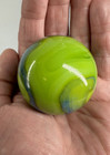 Toe Breaker 50mm  2   Mermaid Green blue Swirl Marbles Glass Toebreaker Huge