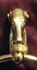 Larger Greyhound   Whippet Head Bronze Towel Ring 