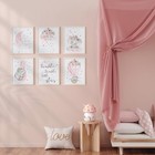 Canssape Elephant Nursery Wall Decor Set Of 6 Baby Girl Room Decor For Nurser   