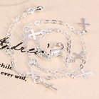 Fashion Cross Silver Anklet Ankle Bracelet Barefoot Sandal Beach Chain Gift