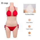 D Cup Body Suit Silicone Breast Form Boob Realistic Triplet Fake Vagina Cosplay