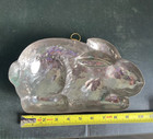 Vintage Tin-lined Rabbit Mold Bunny Brass Hook Cottagecore French Country