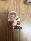 Lot 3 Vtg Christmas Napcoware Santa Pixie Elf Musician Figurines Japan Guitar