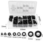 180pcs Rubber Grommet Assortment Kit O Ring Washer Set Rubber Wire Grommets  1 4
