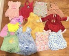 Girls Dresses Lot Varying Sizes 3-9 Months Various Holiday With Bottoms