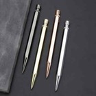 Heavy Brass All Metal Ballpoint Pen  Hexagonal Shape W  Click Top  4 Colors