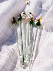 Vintage 70s Blown Glass Swizzle Sticks Lot 6 Tiki Cocktail Drink Stirrers