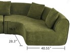 New Cloud Couch Sectional Deep Seating Foam Modern Sofa Chaise - Chenille Green