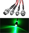 Led Pilot Light 12v Lamp Car Boat Dash Indicator Light 8mm Bulbs  4 Pcs  green 