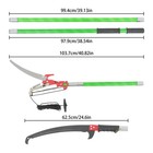 30 Feet Tree Pole Pruner Manual Branches Trimmer Tree Branch W  Scissors Green