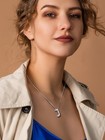 Cute Bubble Initial Necklaces Silver Plated Dainty Chain A-z Letter Choker Neckl