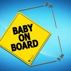 Zone Tech Baby On Board Safety Caution Bumper Car Reflective Vehicle Magnet 5x5 